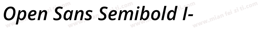 Open Sans Semibold I字体转换
